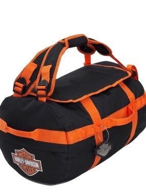 Harley Davidson Dual Duffle Bag Back Pack Classic Bar & Shield 19.5" x 13" x 13"